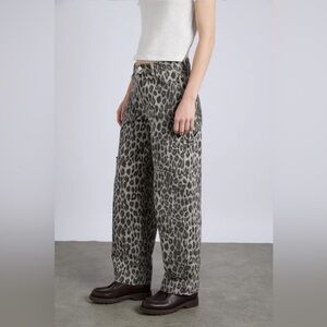 Damson Madder Drew grey leopard print cargo jean